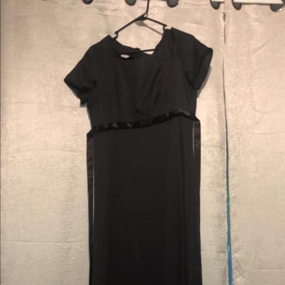 black choir dress long